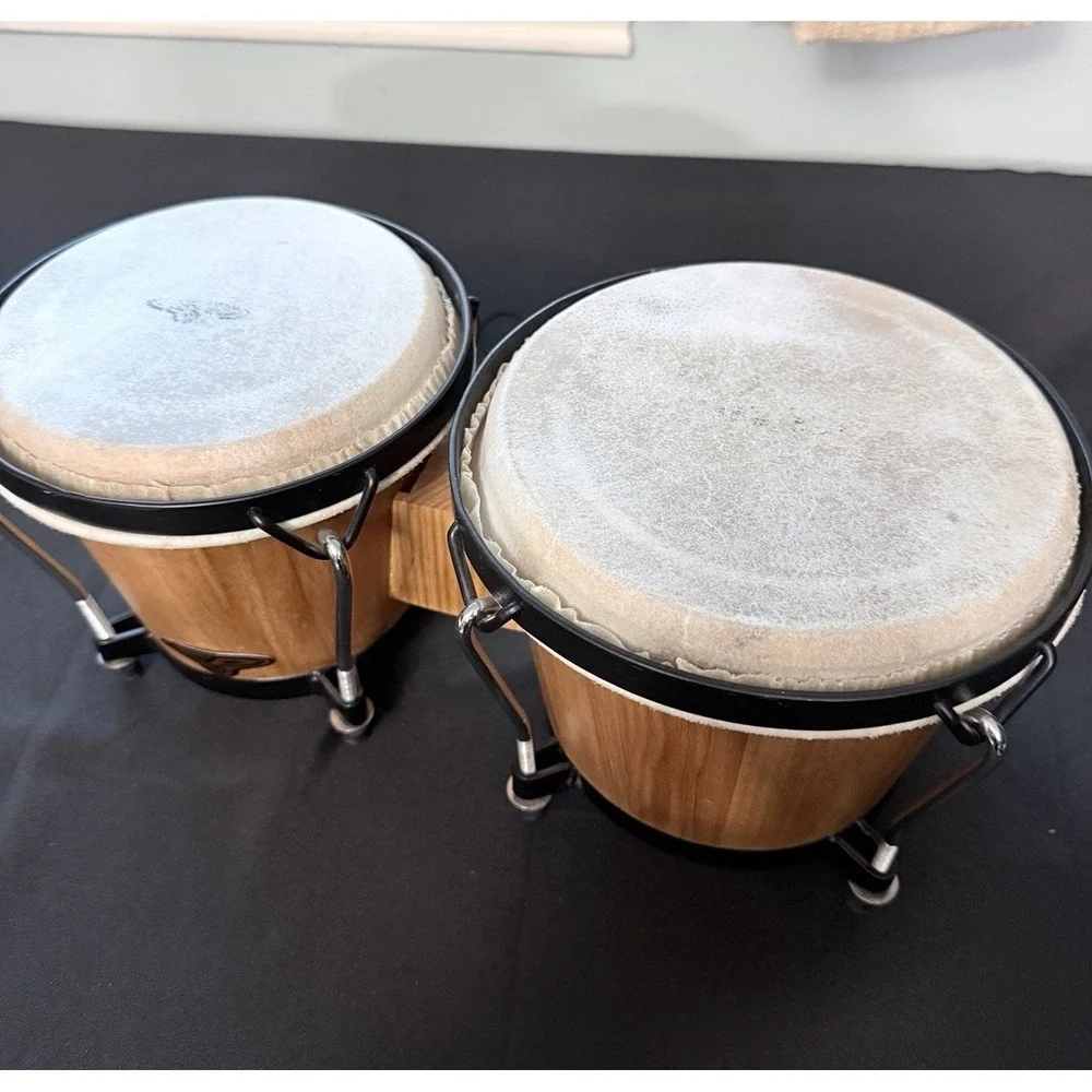 LP Latin Percussion  Bongos Wood Percussion Drum Set